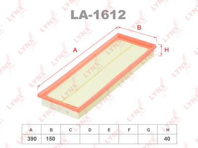 LA1612 LYNXauto Воздушный фильтр