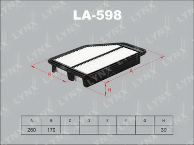 LA598 LYNXauto Воздушный фильтр