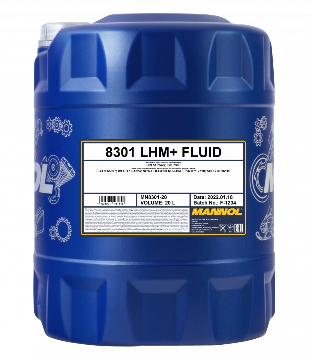  Масло гидравлическое Mannol 8301 LHM+ Fluid 20 л