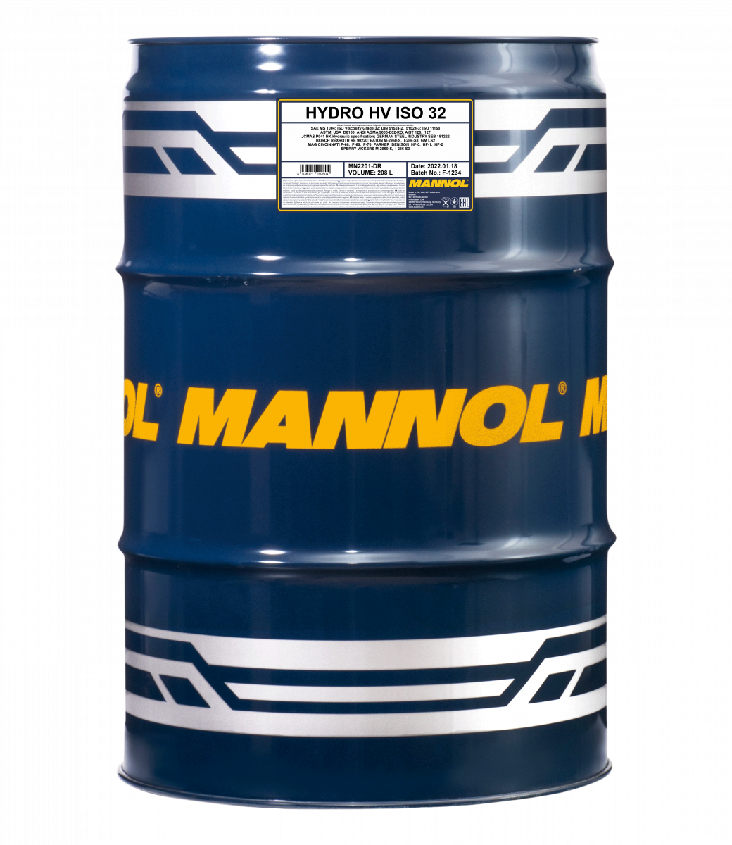  Масло гидравлическое Mannol Hydro HV ISO 32 208 л