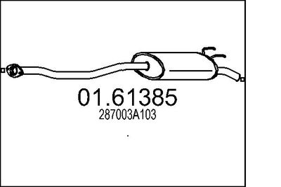  0161385 MTS Глушитель выхлопных газов конечный