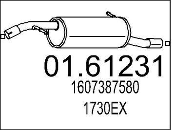  0161231 MTS Глушитель выхлопных газов конечный