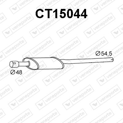  CT15044 VENEPORTE Предглушитель выхлопных газов