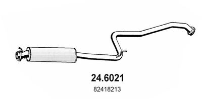  246021 ASSO Средний глушитель выхлопных газов