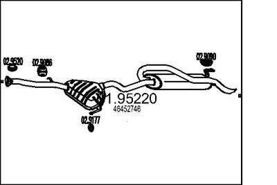  0195220 MTS Глушитель выхлопных газов конечный