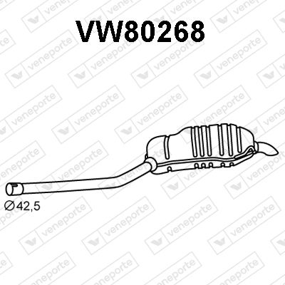  VW80268 VENEPORTE Глушитель выхлопных газов конечный