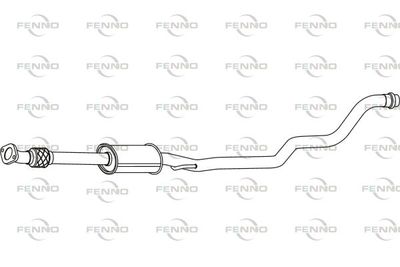  P29041 FENNO Средний глушитель выхлопных газов