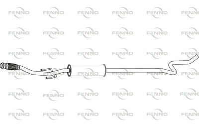  P17039 FENNO Средний глушитель выхлопных газов