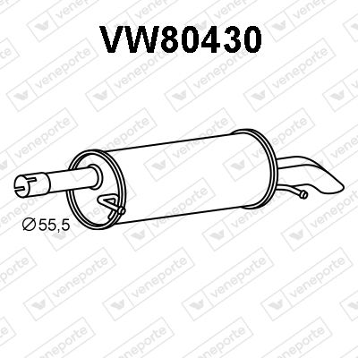  VW80430 VENEPORTE Глушитель выхлопных газов конечный