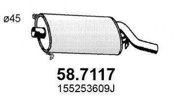  587117 ASSO Глушитель выхлопных газов конечный