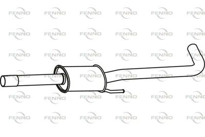  P31046 FENNO Средний глушитель выхлопных газов