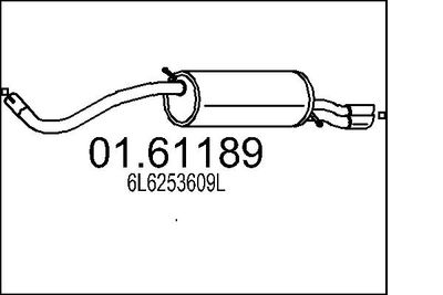  0161189 MTS Глушитель выхлопных газов конечный