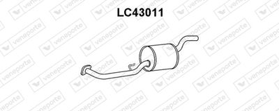  LC43011 VENEPORTE Средний глушитель выхлопных газов