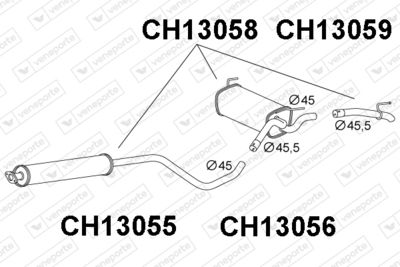  CH13058 VENEPORTE Глушитель выхлопных газов конечный