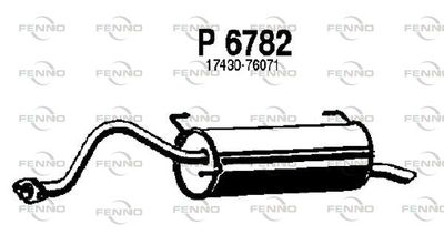  P6782 FENNO Глушитель выхлопных газов конечный