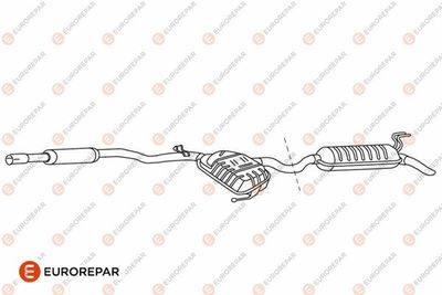  E12840P EUROREPAR Глушитель выхлопных газов конечный