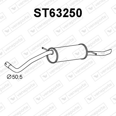  ST63250 VENEPORTE Глушитель выхлопных газов конечный