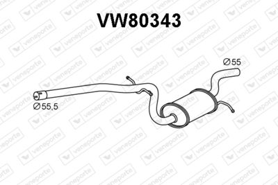  VW80343 VENEPORTE Глушитель выхлопных газов конечный