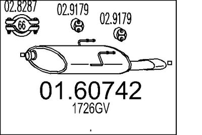  0160742 MTS Глушитель выхлопных газов конечный