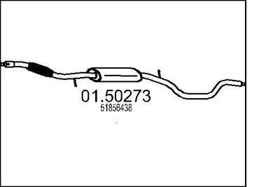  0150273 MTS Средний глушитель выхлопных газов