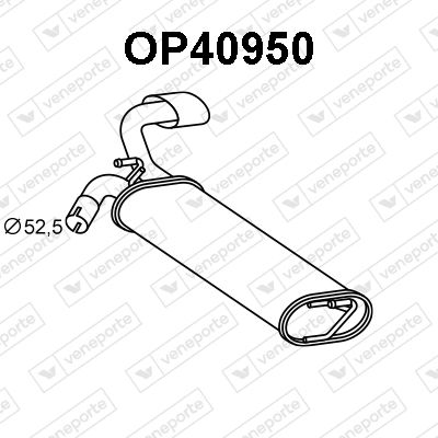  OP40950 VENEPORTE Глушитель выхлопных газов конечный