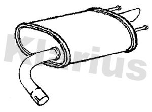  211160 KLARIUS Глушитель выхлопных газов конечный