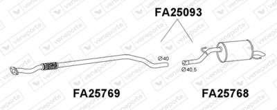  FA25093 VENEPORTE Глушитель выхлопных газов конечный