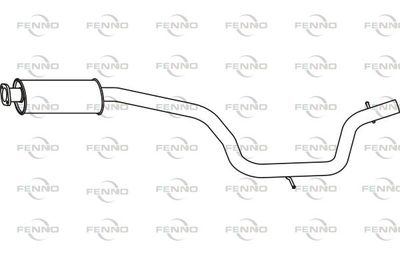  P7894 FENNO Средний глушитель выхлопных газов