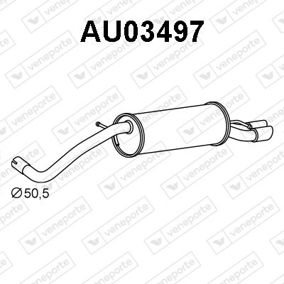  AU03497 VENEPORTE Глушитель выхлопных газов конечный