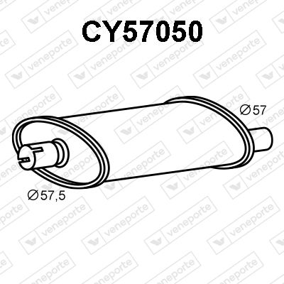  CY57050 VENEPORTE Глушитель выхлопных газов конечный