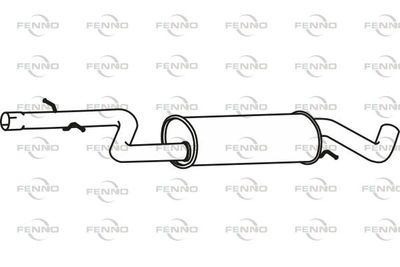  P72062 FENNO Средний глушитель выхлопных газов