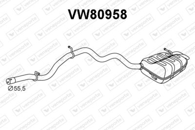  VW80958 VENEPORTE Глушитель выхлопных газов конечный