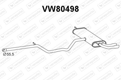  VW80498 VENEPORTE Глушитель выхлопных газов конечный