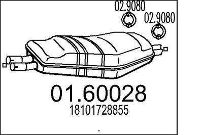  0160028 MTS Глушитель выхлопных газов конечный
