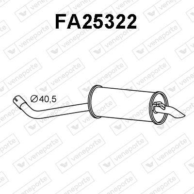  FA25322 VENEPORTE Глушитель выхлопных газов конечный