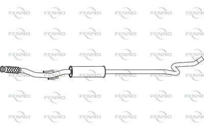  P46032 FENNO Средний глушитель выхлопных газов