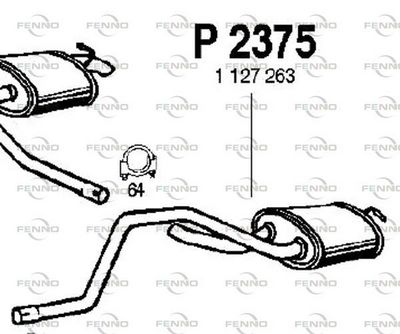  P2375 FENNO Глушитель выхлопных газов конечный