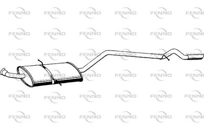  P3740 FENNO Глушитель выхлопных газов конечный