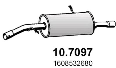  107097 ASSO Глушитель выхлопных газов конечный