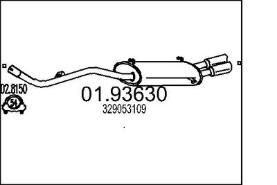  0193630 MTS Глушитель выхлопных газов конечный