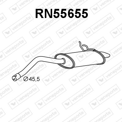  RN55655 VENEPORTE Глушитель выхлопных газов конечный