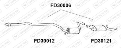  FD30006 VENEPORTE Глушитель выхлопных газов конечный