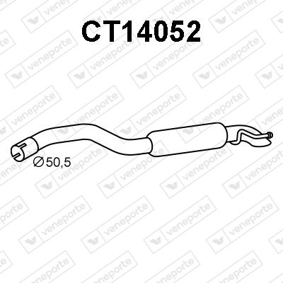  CT14052 VENEPORTE Глушитель выхлопных газов конечный