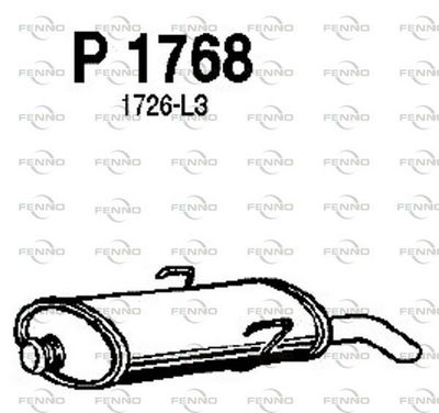  P1768 FENNO Глушитель выхлопных газов конечный