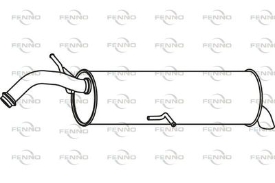  P4670 FENNO Глушитель выхлопных газов конечный