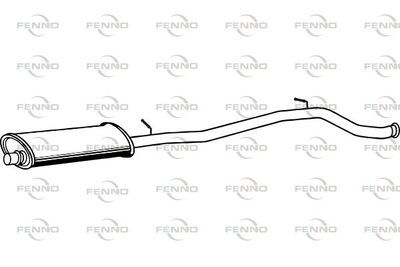  P4808 FENNO Средний глушитель выхлопных газов