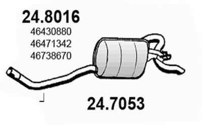  247053 ASSO Глушитель выхлопных газов конечный