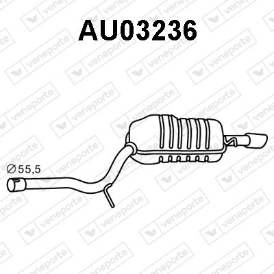  AU03236 VENEPORTE Глушитель выхлопных газов конечный