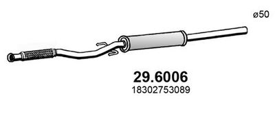  296006 ASSO Средний глушитель выхлопных газов