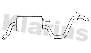  250885 KLARIUS Глушитель выхлопных газов конечный